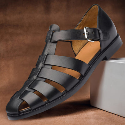 Ledersandalen mit Verstellbarer Schnalle für Herren