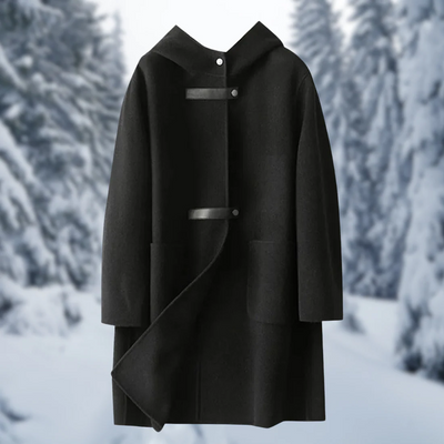 Damen Langer mantel mit Kapuze