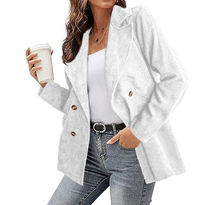 Damen Blazer mit langen Ärmeln und Knopfleiste