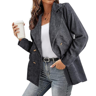 Damen Blazer mit langen Ärmeln und Knopfleiste