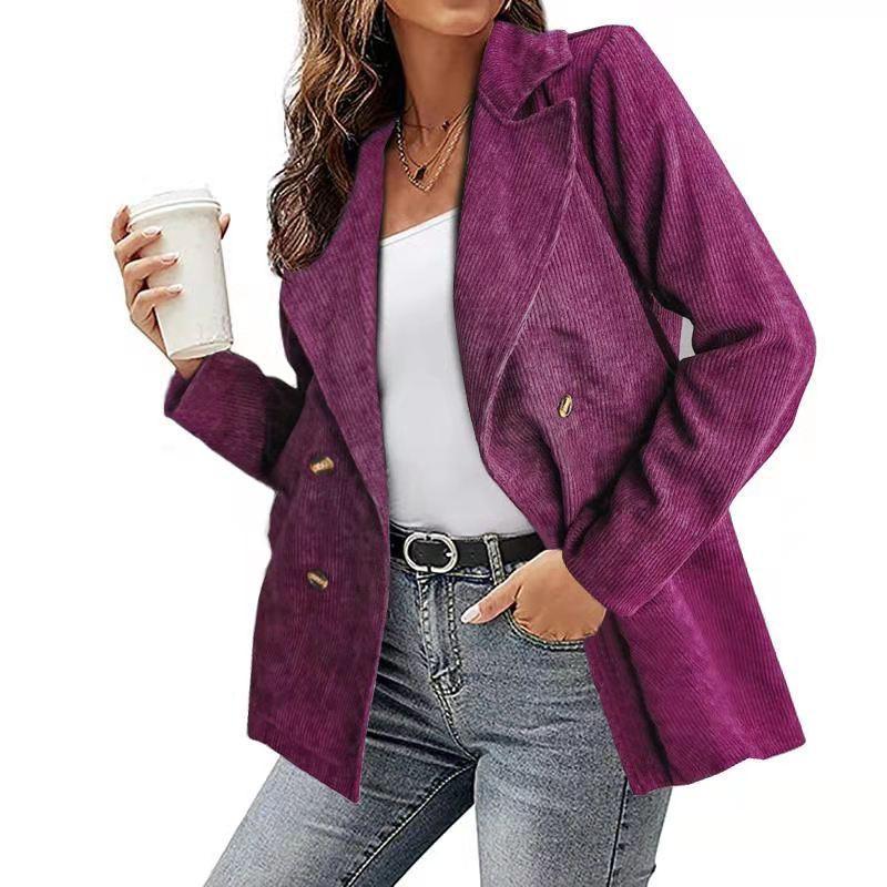 Damen Blazer mit langen Ärmeln und Knopfleiste