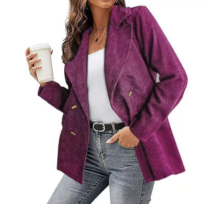 Damen Blazer mit langen Ärmeln und Knopfleiste