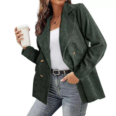 Damen Blazer mit langen Ärmeln und Knopfleiste