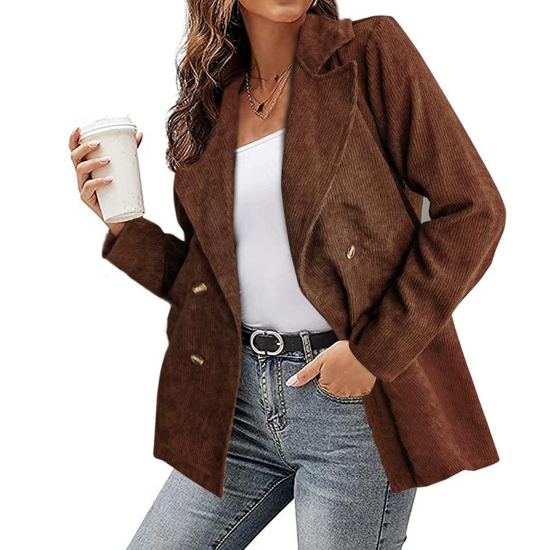 Damen Blazer mit langen Ärmeln und Knopfleiste