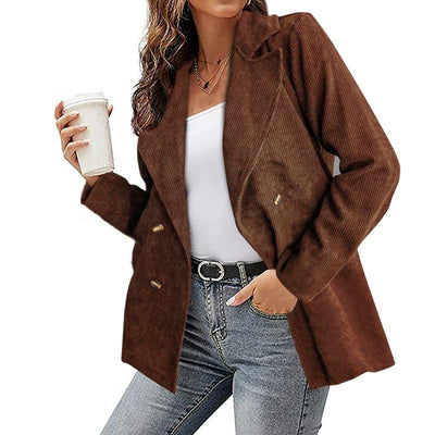 Damen Blazer mit langen Ärmeln und Knopfleiste