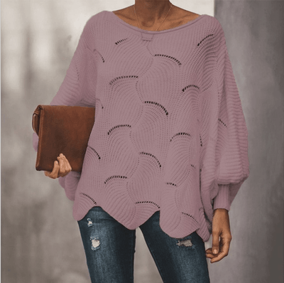 Bluse mit Strickmuster für Damen