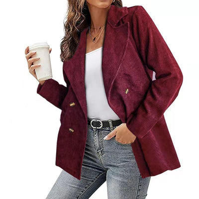 Damen Blazer mit langen Ärmeln und Knopfleiste