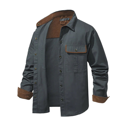 Langärmeliges Button-up-Hemd für Herren