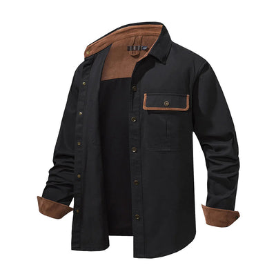 Langärmeliges Button-up-Hemd für Herren