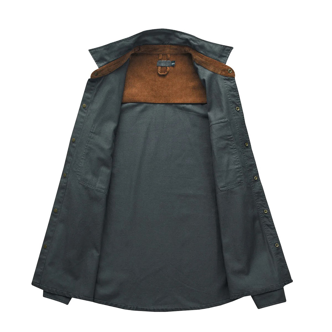 Langärmeliges Button-up-Hemd für Herren