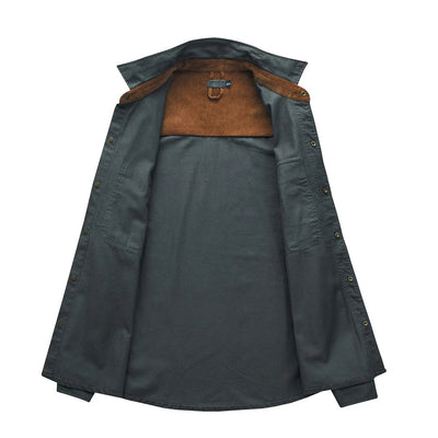 Langärmeliges Button-up-Hemd für Herren