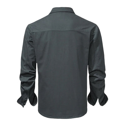 Langärmeliges Button-up-Hemd für Herren
