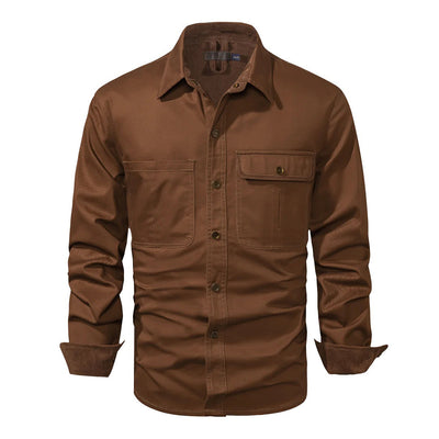 Langärmeliges Button-up-Hemd für Herren