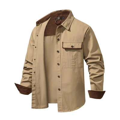 Langärmeliges Button-up-Hemd für Herren