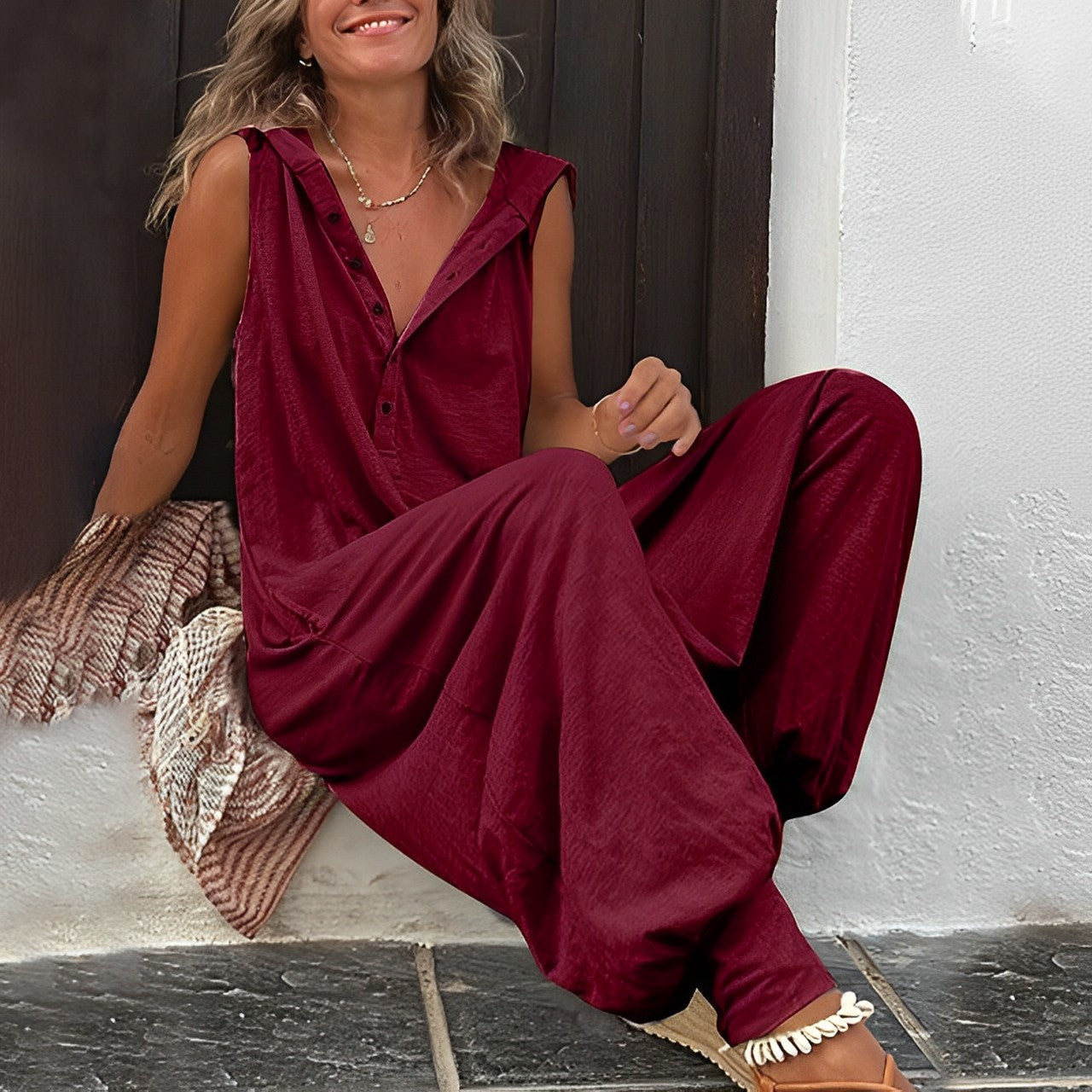 Ärmelloser Jumpsuit für Damen