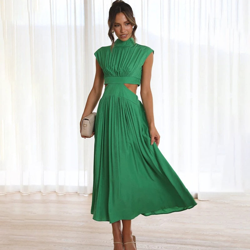 Plissiertes Midikleid für Damen