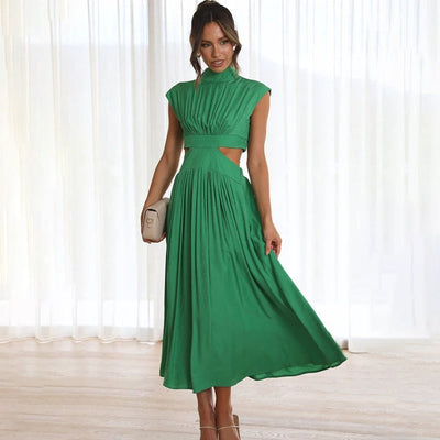 Plissiertes Midikleid für Damen