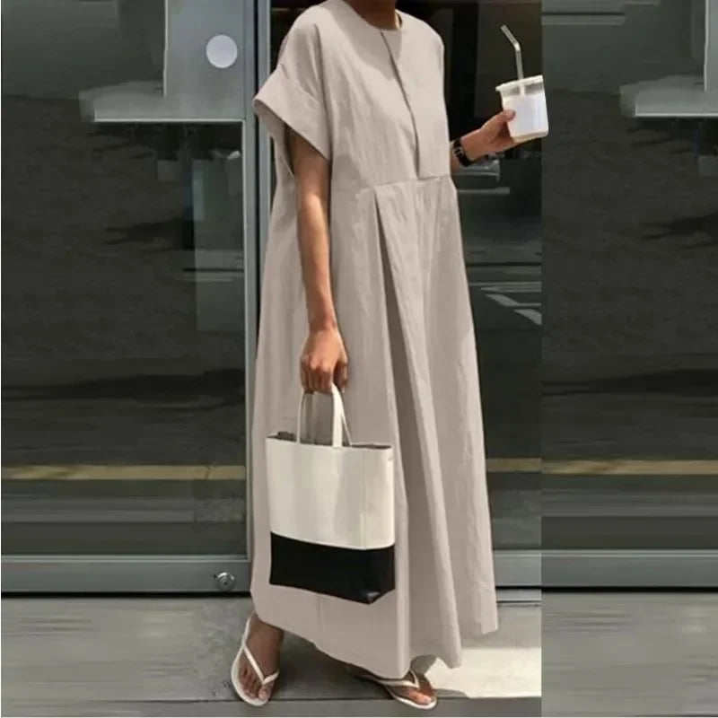 Damen Maxikleid mit kurzen Ärmeln für den Sommer
