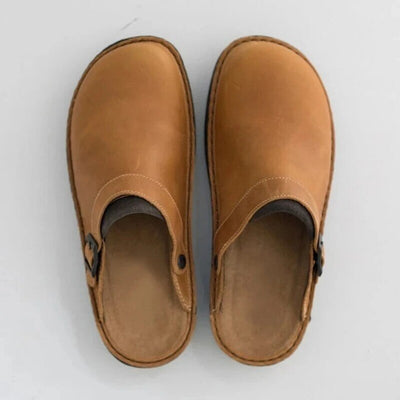 Unisex Sommer-Clogs mit Schnallenriemen und veganem Leder