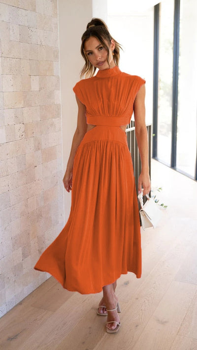 Plissiertes Midikleid für Damen