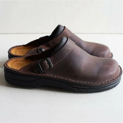 Unisex Sommer-Clogs mit Schnallenriemen und veganem Leder