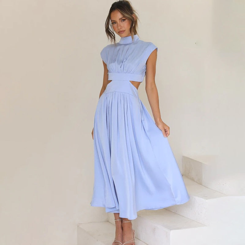 Plissiertes Midikleid für Damen