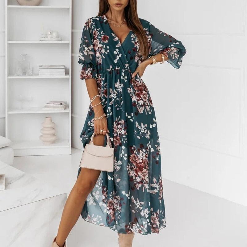 Midikleid mit Schlitz für Damen
