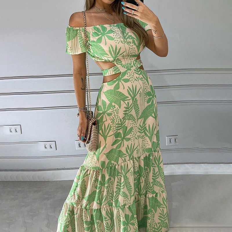 Schulterfreies Maxikleid für Damen