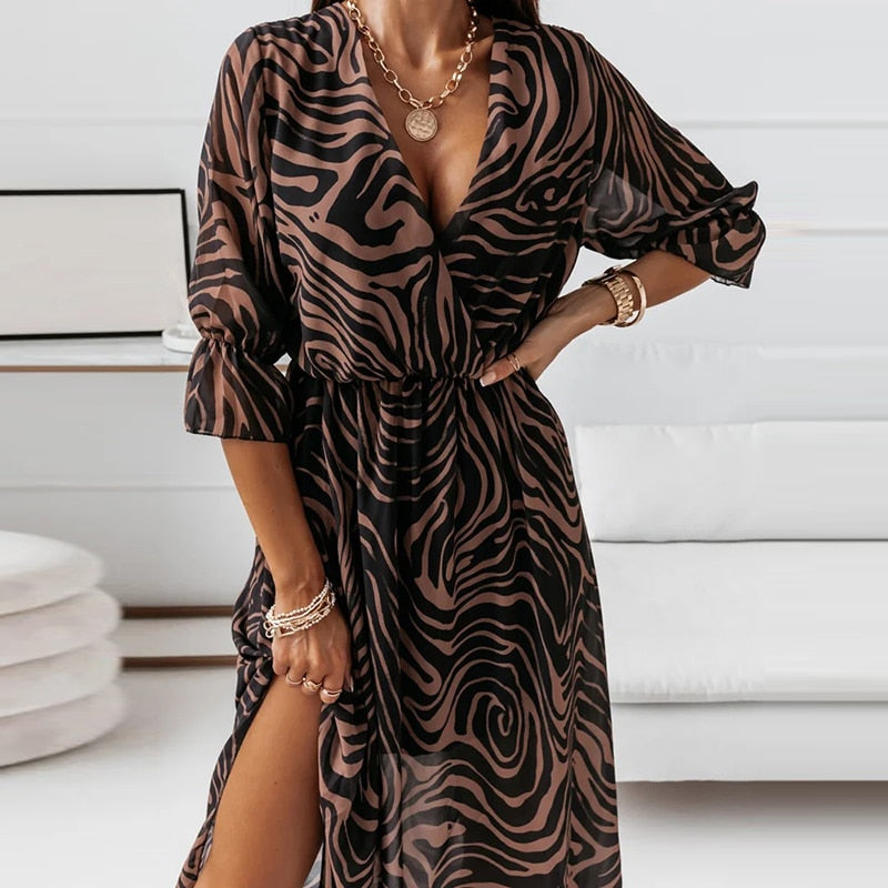 Midikleid mit Schlitz für Damen