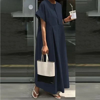 Damen Maxikleid mit kurzen Ärmeln für den Sommer