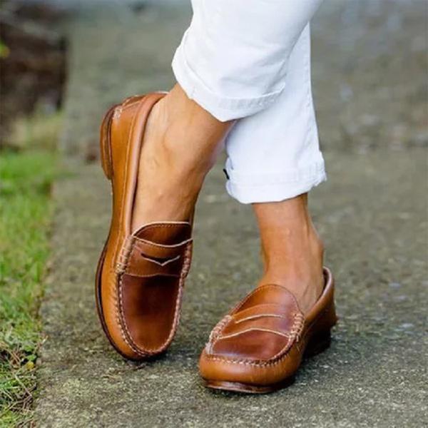 Damen Loafer aus veganem Leder mit Slip-On-Design