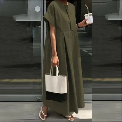 Damen Maxikleid mit kurzen Ärmeln für den Sommer