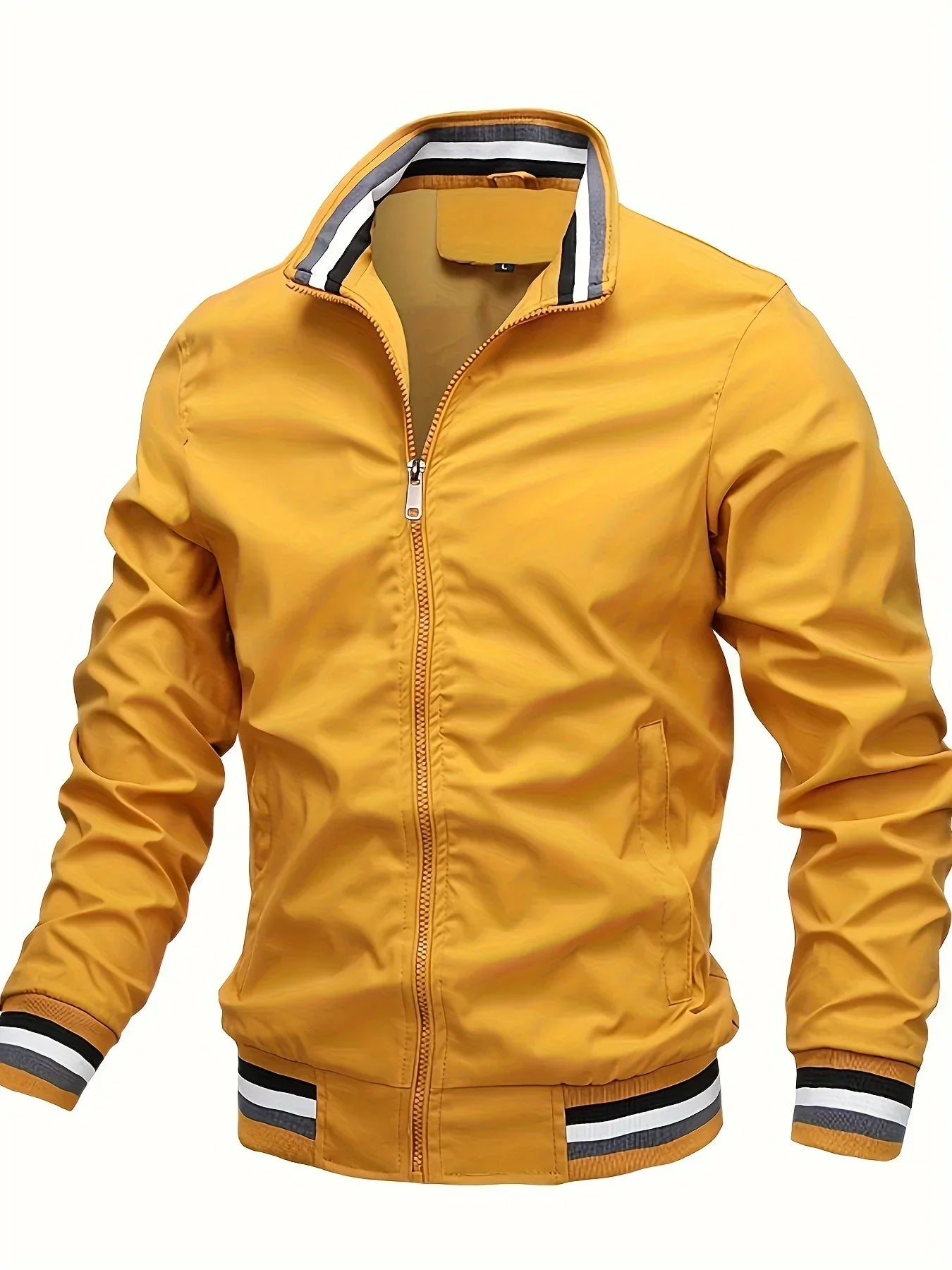 Herren Bomberjacke mit Reißverschluss und Taschen