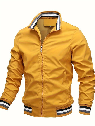 Herren Bomberjacke mit Reißverschluss und Taschen