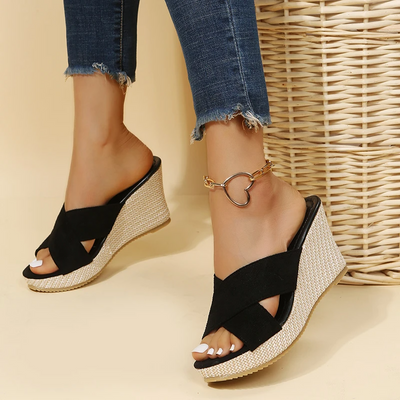 Keilabsatz-Sandalen mit Offener Zehe für Damen
