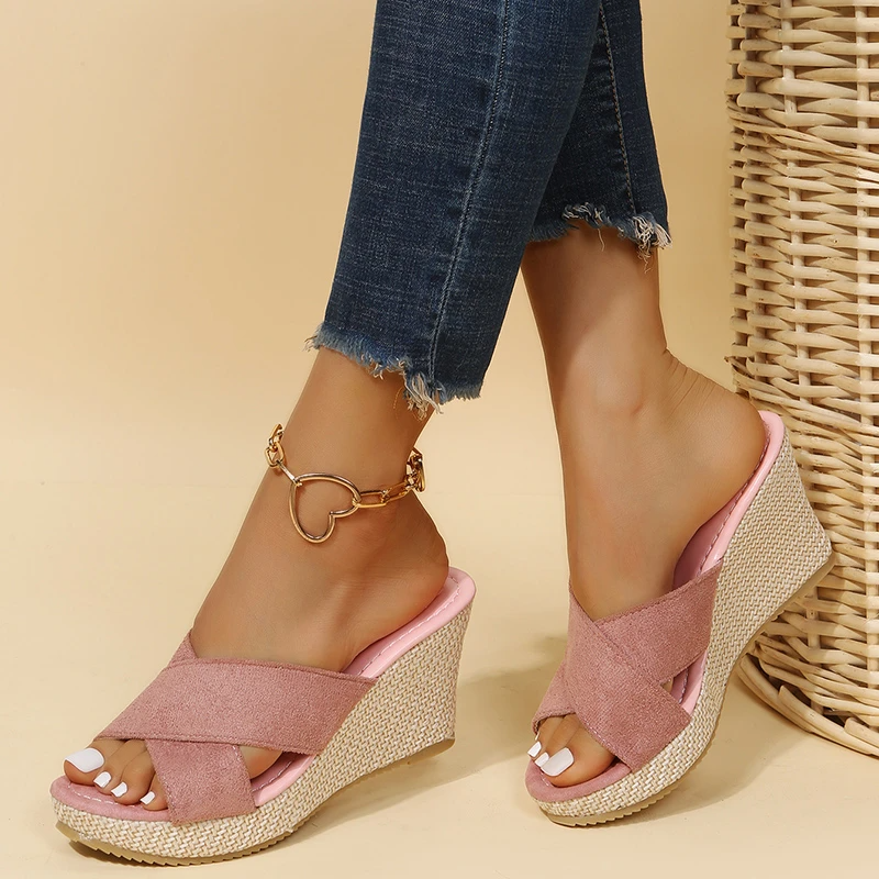 Keilabsatz-Sandalen mit Offener Zehe für Damen