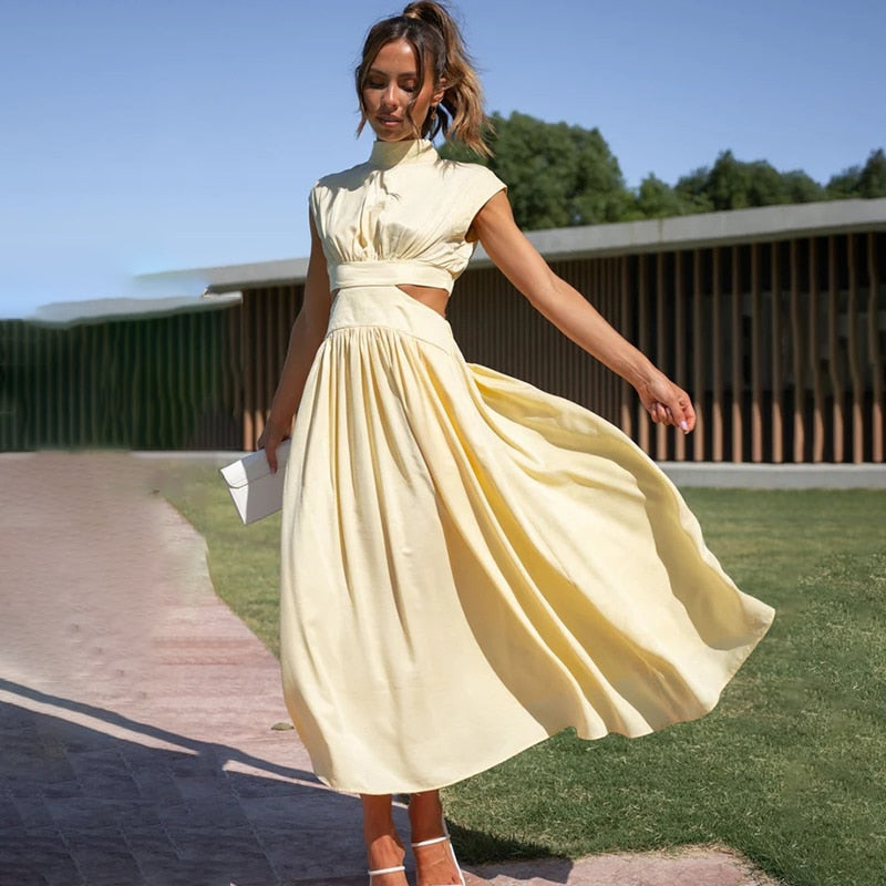 Plissiertes Midikleid für Damen