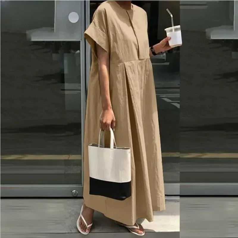 Damen Maxikleid mit kurzen Ärmeln für den Sommer