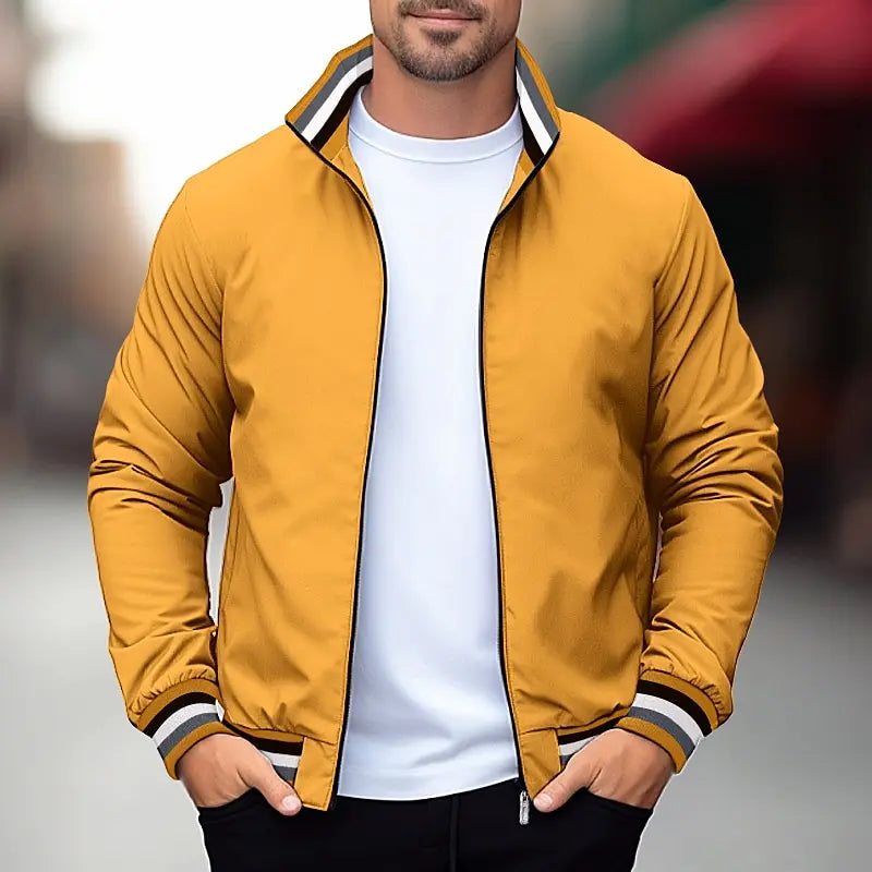 Herren Bomberjacke mit Reißverschluss und Taschen