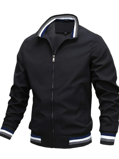 Herren Bomberjacke mit Reißverschluss und Taschen