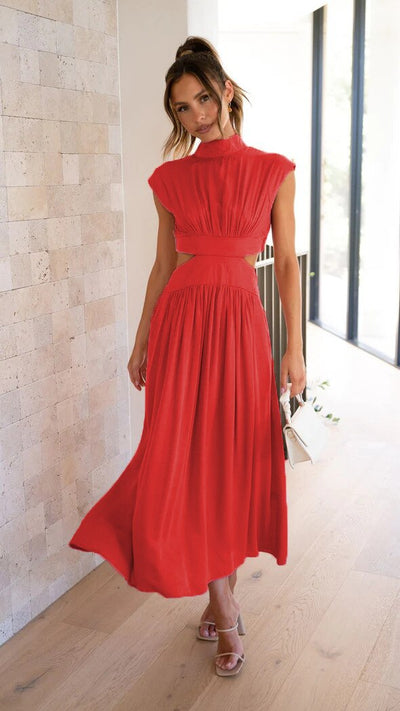 Plissiertes Midikleid für Damen