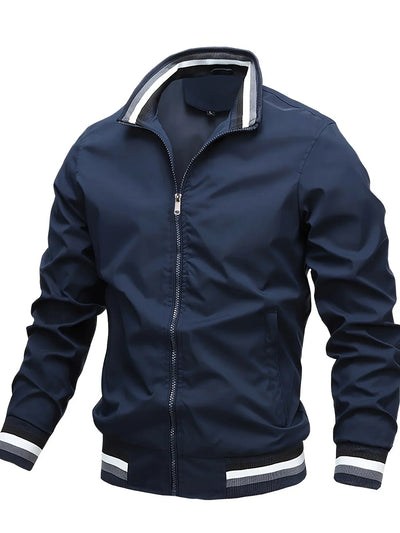 Herren Bomberjacke mit Reißverschluss und Taschen