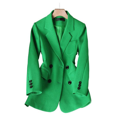 Damen Blazer mit Doppelreiher und langen Ärmeln