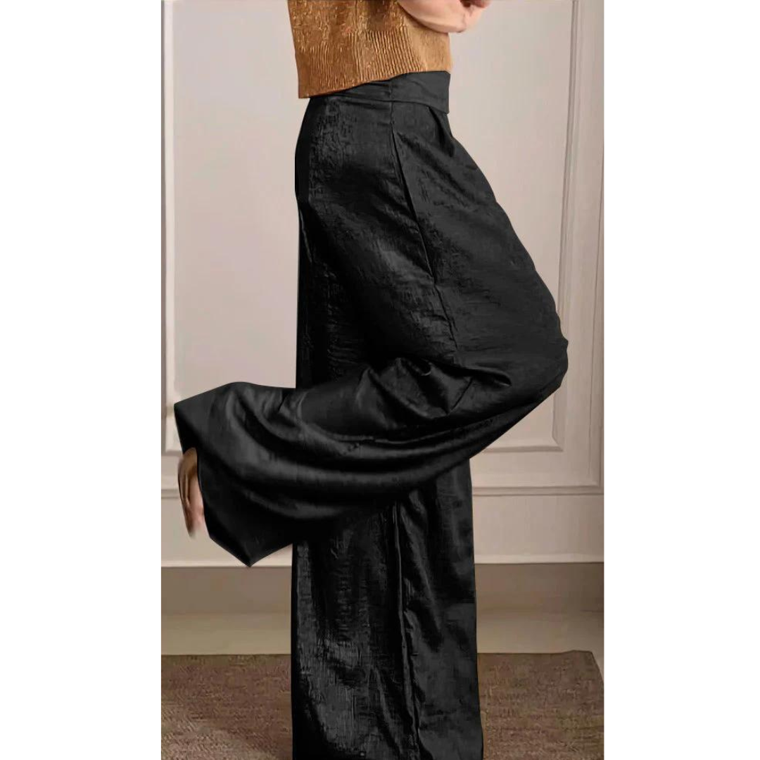 Damen Sommer Set mit V-Ausschnitt Oberteil und weiter Hose