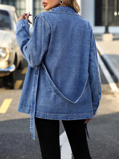 Denim Jacke mit Gürtel für Damen