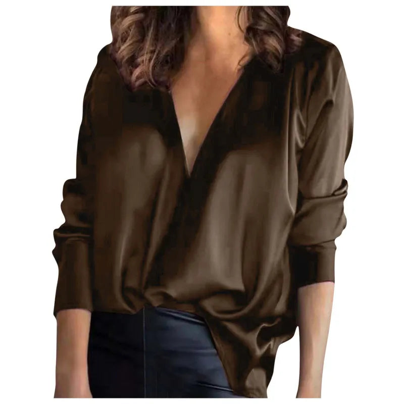 Bluse mit V-Ausschnitt für Damen