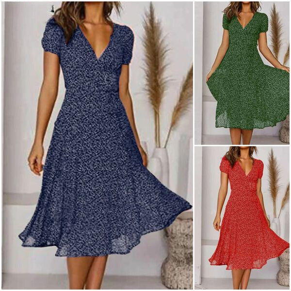 Kleid mit V-Ausschnitt für Damen