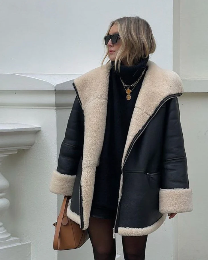 Übergroße Winterjacke für Damen
