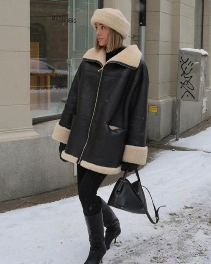 Übergroße Winterjacke für Damen