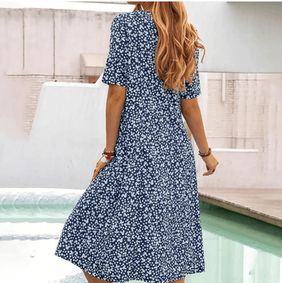 Geblümtes Midikleid für Frauen